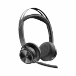 Micro-casque Poly Voyager Focus 2 USB-C-C certifié Microsoft Teams + adaptateur USB-C/A +base de chargement (9T9J6AA) – Image 2