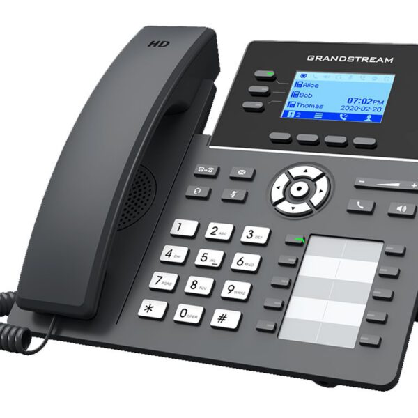 GRANDSTREAM - Essential P Phone, 6 SIP accounts, 3 lines, 2x GbE PoE, 132x64 (2.7) backlit LCD, 8 BLF keys, no PSU