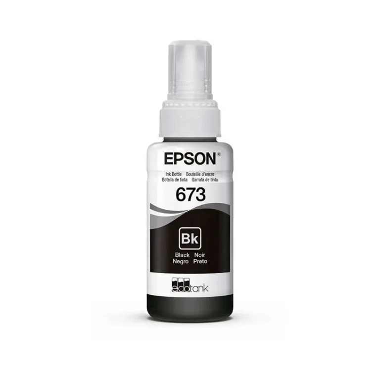 Epson 673 BK (T6731) Noir – Bouteille d’encre Epson d’origine (C13T67314A)