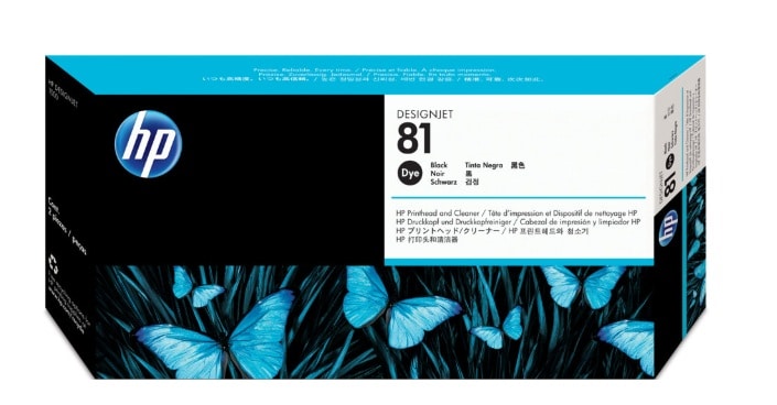Cartouche d’Encre HP 81 Noir 680 ml pour Traceurs Design Jet 5000/5500 (C4950A)