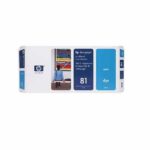 Cartouche d’Encre Cyan HP 81 – 680 ml (C4951A) pour Traceurs Design Jet