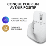 Logitech MX Master 3S for Mac – Souris Sans Fil Bluetooth – Gris Pâle (910-006572) – Image 9