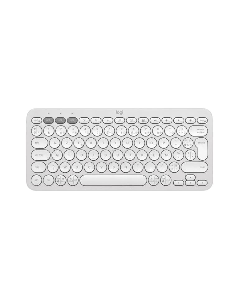 Clavier sans fil Bluetooth Logitech Pebble Keys 2 K380s Mini – Blanc (920-011804)
