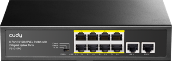 CUDY 16-Port 10/100M PoE+ Switch with 2 Gigabit Uplink and 1 SFP Port 200W