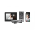 KIT-201S-372S-NSW2020 – Kit interphone vidéo IP + switch PoE