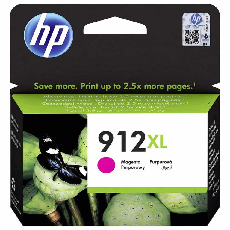 HP 912XL Magenta – Cartouche d’encre grande capacité HP d’origine (3YL82AE)