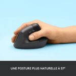Souris sans fil ergonomique Logitech Lift – Graphite (910-006473) – Image 6