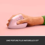 Souris sans fil ergonomique Logitech Lift – ROSE (910-006478) – Image 7