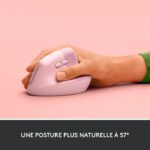 Souris sans fil ergonomique Logitech Lift – ROSE (910-006478) – Image 8