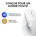 Souris sans fil ergonomique Logitech Lift – Blanc (910-006475) – Image 4