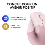 Souris sans fil ergonomique Logitech Lift – ROSE (910-006478) – Image 12