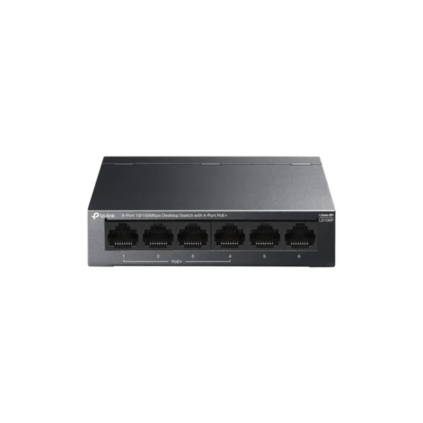 LS106P – Switch PoE+ 6 Ports 10/100 Mbps – 65W – 250m