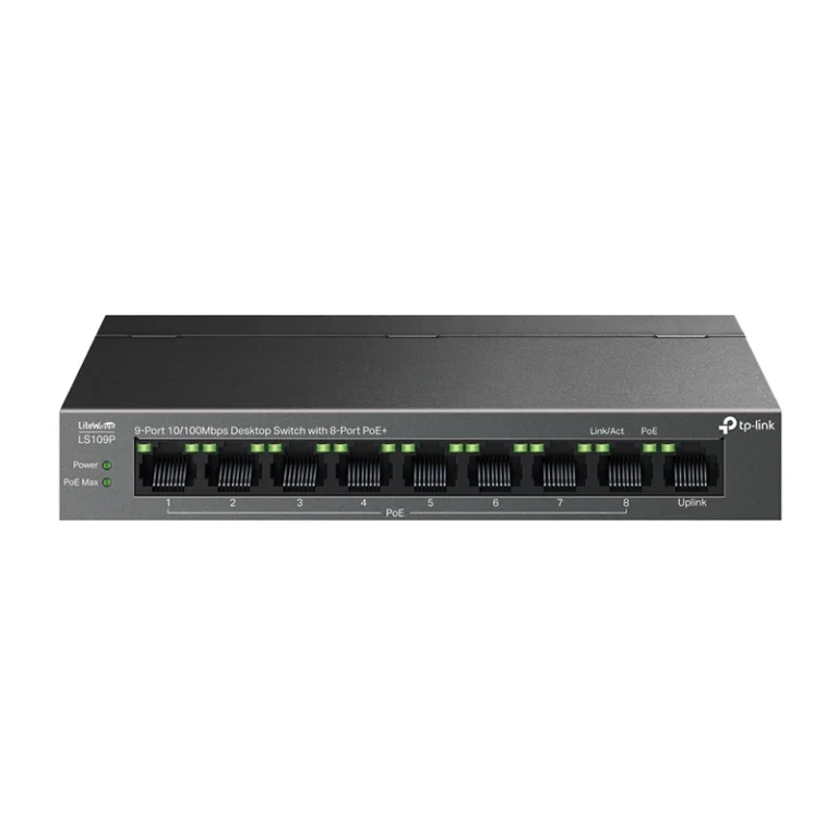 LS109P – Switch PoE+ 9 Ports 10/100 Mbps – 63W – 250m