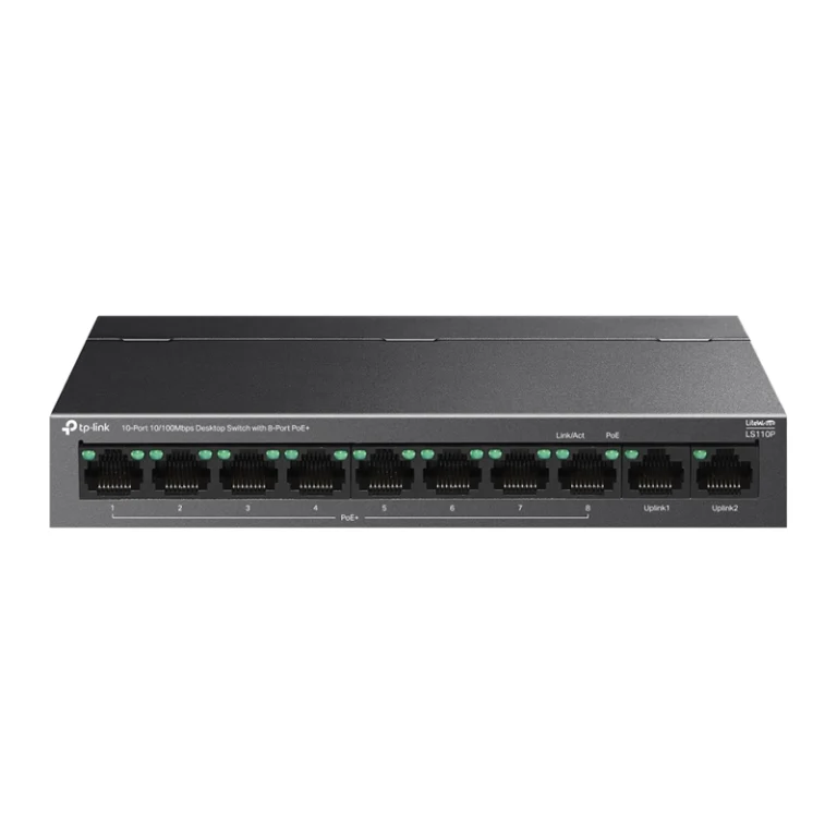 LS110P – Switch PoE+ 10 Ports 10/100 Mbps – 96W – 250m