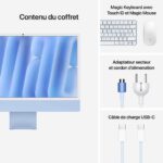 Apple iMac M4 (2024) 24″ 16 Go 256 Go Bleu (MWUF3) – Image 3