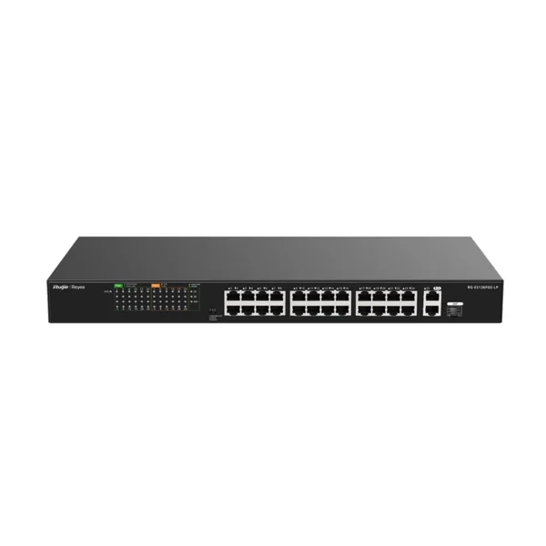 RG-ES126FGS-LP – Switch PoE 24×FE + 2 uplink SFP 8.8 Gbps – Ruijie