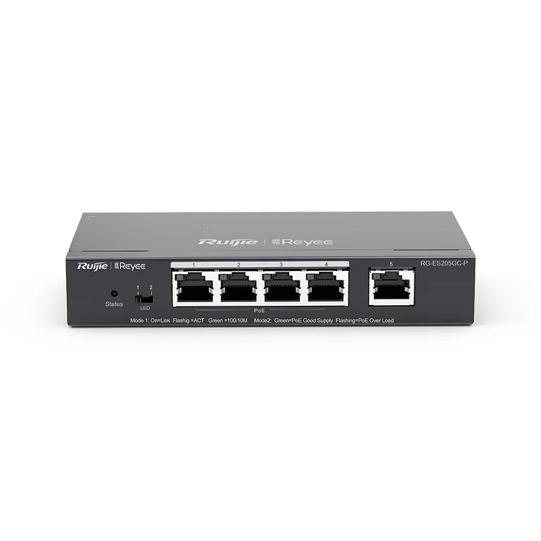 RG-ES205GC-P – Switch PoE cloud 4×PoE+ + 1×GE – 10 Gbps – Ruijie