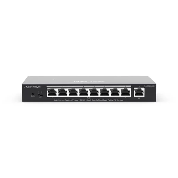 RG-ES209GC-P – Switch PoE 9 ports Gigabit – 20 Gbps – Ruijie