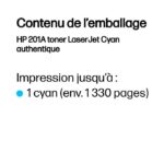 Toner HP 201A LaserJet authentique – Cyan (CF401A) – Image 8