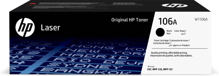 HP 106A Noir – Toner HP LaserJet d’origine (W1106A)