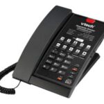 ALCATEL LUCENT ENTERPRISE - Vtech Téléphone filaire analogique contemporain noir mat A2210 (Bed/DeskPhone)- 1 ligne 5 touches de numérotation abrégée