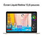 Apple MacBook Air M2 13 pouces (2022) Lumière stellaire 8Go/512 Go (MLY23FN/A) – Image 3