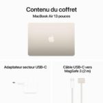 Apple MacBook Air M3 13 pouces (2024) Lumière stellaire 16Go/512 Go (MXCU3FN/A) – Image 7