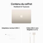 Apple MacBook Air M3 13 pouces (2024) Lumière stellaire 16Go/512 Go (MXCU3FN/A) – Image 8