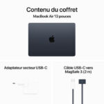 Apple MacBook Air M3 13 pouces (2024) Minuit 16 Go/256 Go (MC8K4FN/A) – Image 8