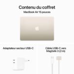 Apple MacBook Air M3 15 pouces (2024) Lumière stellaire 16 Go/256 Go (MC9F4FN/A) – Image 7