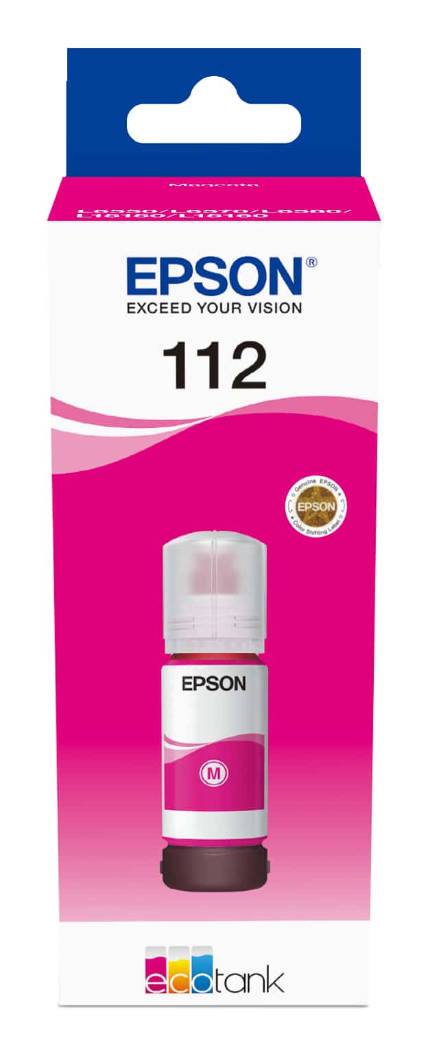Bouteille d’encre Epson EcoTank 112 – Magenta (C13T06C34A)