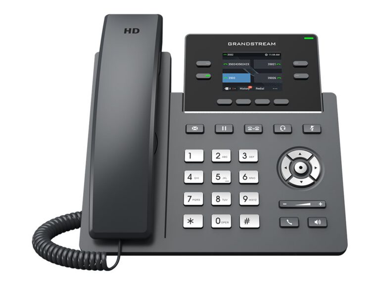 GRANDSTREAM - Professional P Phone, 4 SIP accounts, 4 lines, 2x GbE PoE, 320x240 (2.4) color LCD, 5V/0.6A PSU