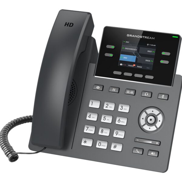 GRANDSTREAM - Professional P Phone, 4 SIP accounts, 4 lines, 2x Ethernet 10/100 PoE, 320x240 (2.4) color LCD, no PSU