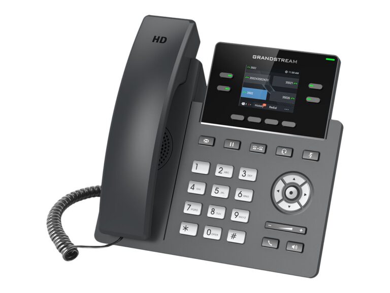 GRANDSTREAM - Professional P Phone, 4 SIP accounts, 4 lines, 2x Ethernet 10/100 PoE, 320x240 (2.4) color LCD, no PSU
