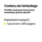 HP 912XL Jaune – Cartouche d’encre grande capacité HP d’origine (3YL83AE) – Image 6
