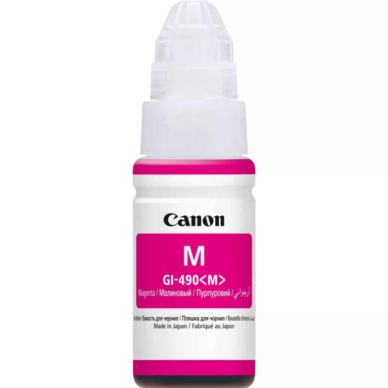 Canon GI-490 M Magenta – Bouteille d’encre Canon d’origine (0665C001AB) (0665C001AA)