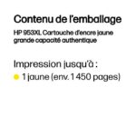 Cartouche d’encre HP 953XL – Jaune (F6U18AE) – Image 8