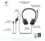 Micro-casque filaire Logitech H390 – USB type-C (981-001576) – Image 4