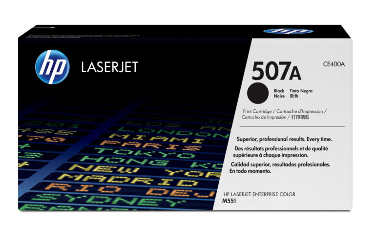 HP 507A Noir (CE400A) – Toner HP LaserJet d’origine