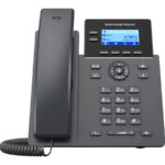 GRANDSTREAM - Essential P Phone, 2 SIP accounts, 2 lines, 2x Ethernet 10/100 no PoE, Wi-Fi, 132x48 (2.41) backlit LCD, 5V/0.6A PSU