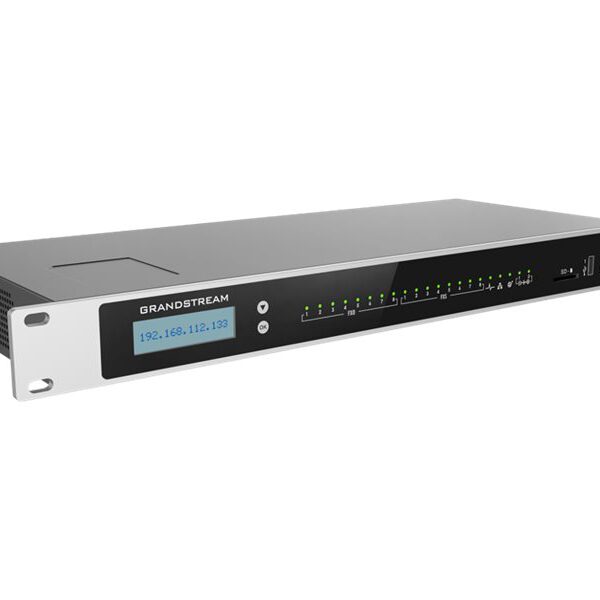 GRANDSTREAM - IP PBX appliance, 8 RJ11 FXS, 8 RJ11 FXO, 2x GbE PoE LAN/WAN, 1 Hot Standby port, 1500 SIP users, 200 concurrent calls, UCM RC, 12V/2A PSU