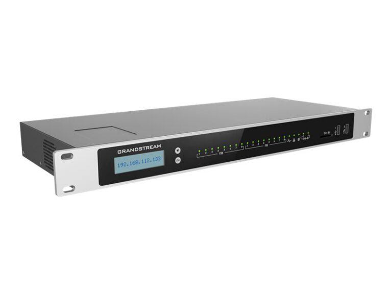 GRANDSTREAM - IP PBX appliance, 8 RJ11 FXS, 8 RJ11 FXO, 2x GbE PoE LAN/WAN, 1 Hot Standby port, 1500 SIP users, 200 concurrent calls, UCM RC, 12V/2A PSU