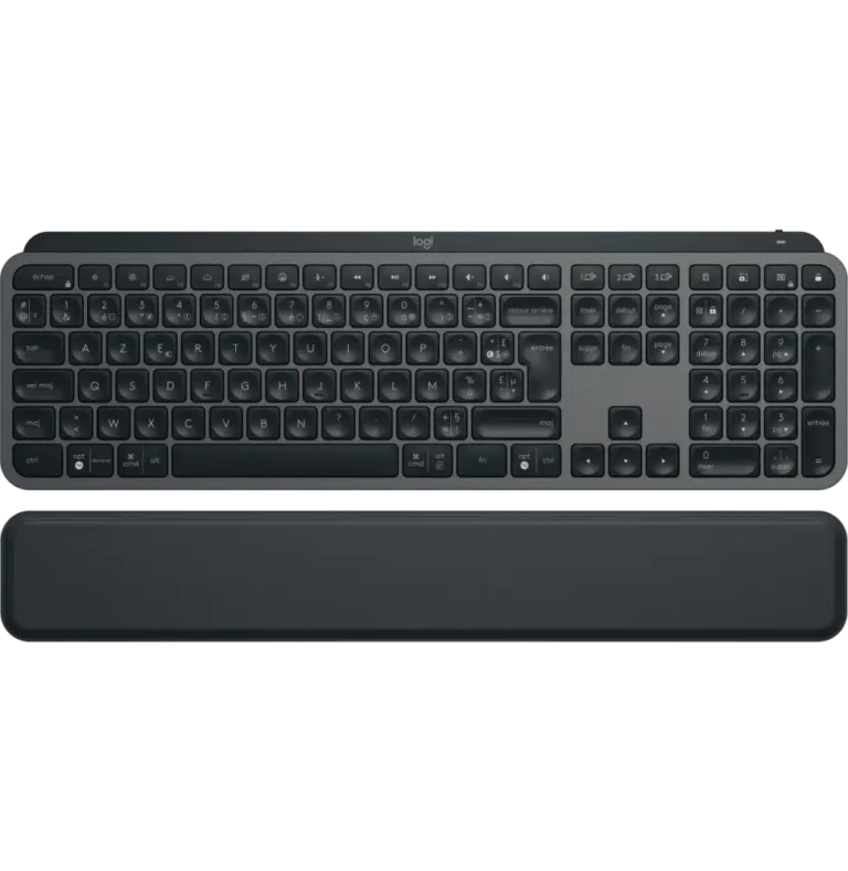 Clavier sans fil Logitech MX Keys Plus avec repose-poignets – AZERTY (920-009406)