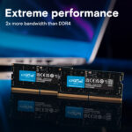 Mémoire RAM Crucial 16 Go DDR5 5600 MHz SO-DIMM (CT16G56C46S5) – Image 4