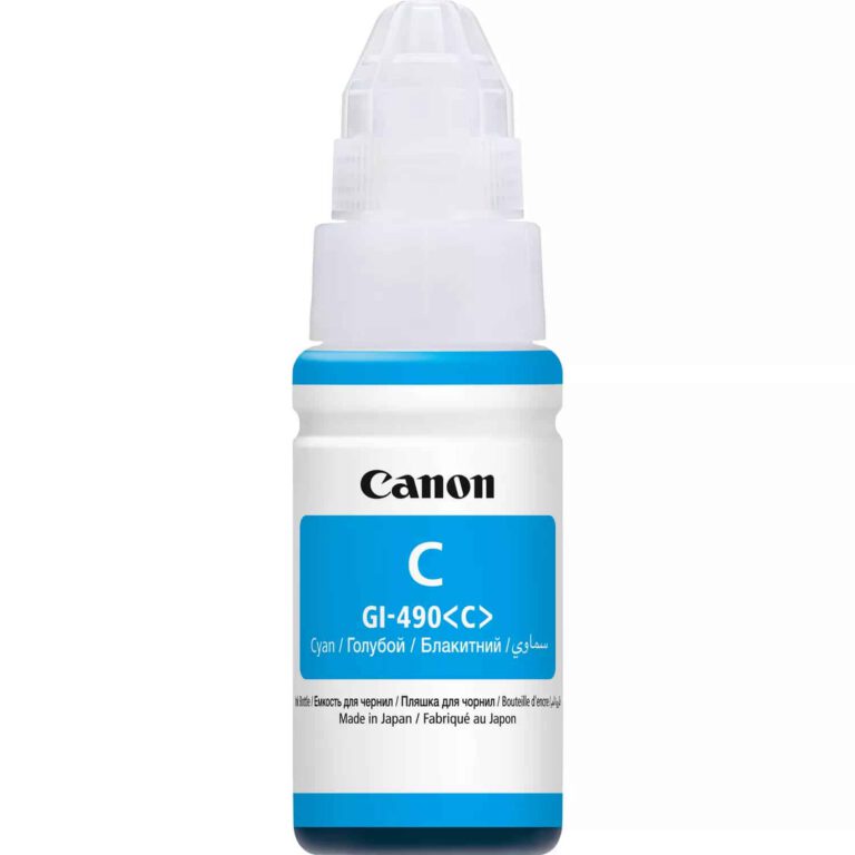 Bouteille d’encre Canon GI-490C – Cyan (0664C001AA) (0664C001AB)