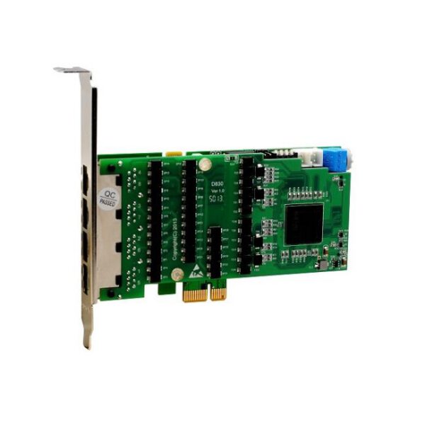 OpenVox DE830E Carte PCI-E 8 Ports T1/E1/J1 avec Echo Cancellation