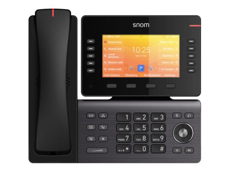 SNOM - Snom D892M, built-in DECT receiver, 5.0 inch adjustable colours LCD, Bluetooth, Wi-Fi, 10 BLF
