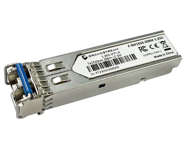 GRANDSTREAM - SFP Fiber Module (Single-Mode, 1310nm Wave-Length, 20-Kilometer, 1.25Gbps)