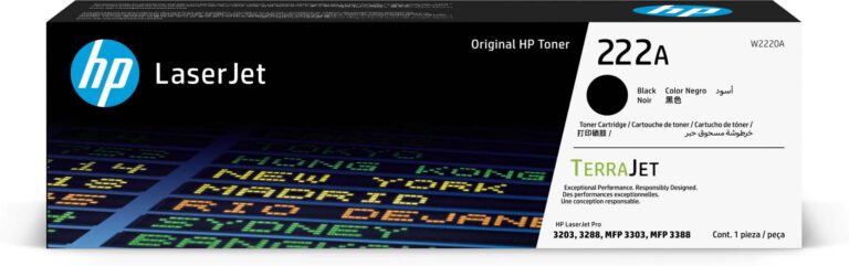 HP 222A Noir – Toner HP LaserJet d’origine (W2220A)