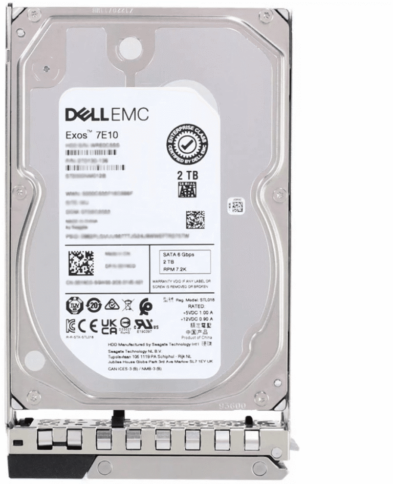 Disque dur interne Dell 2TB SATA 6Gbps 7.2K 512e 3.5″ Hot-plug (400-BLLG)